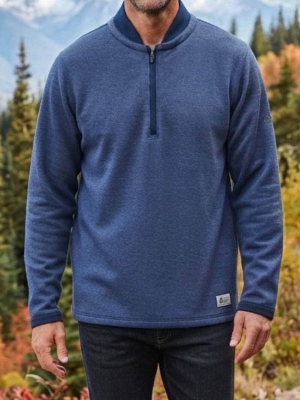 NWT Adidas Men's Navy Long-Sleeve1/4 Zip Pullover Golf Sweatshirt Size XL (C2138